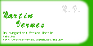 martin vermes business card